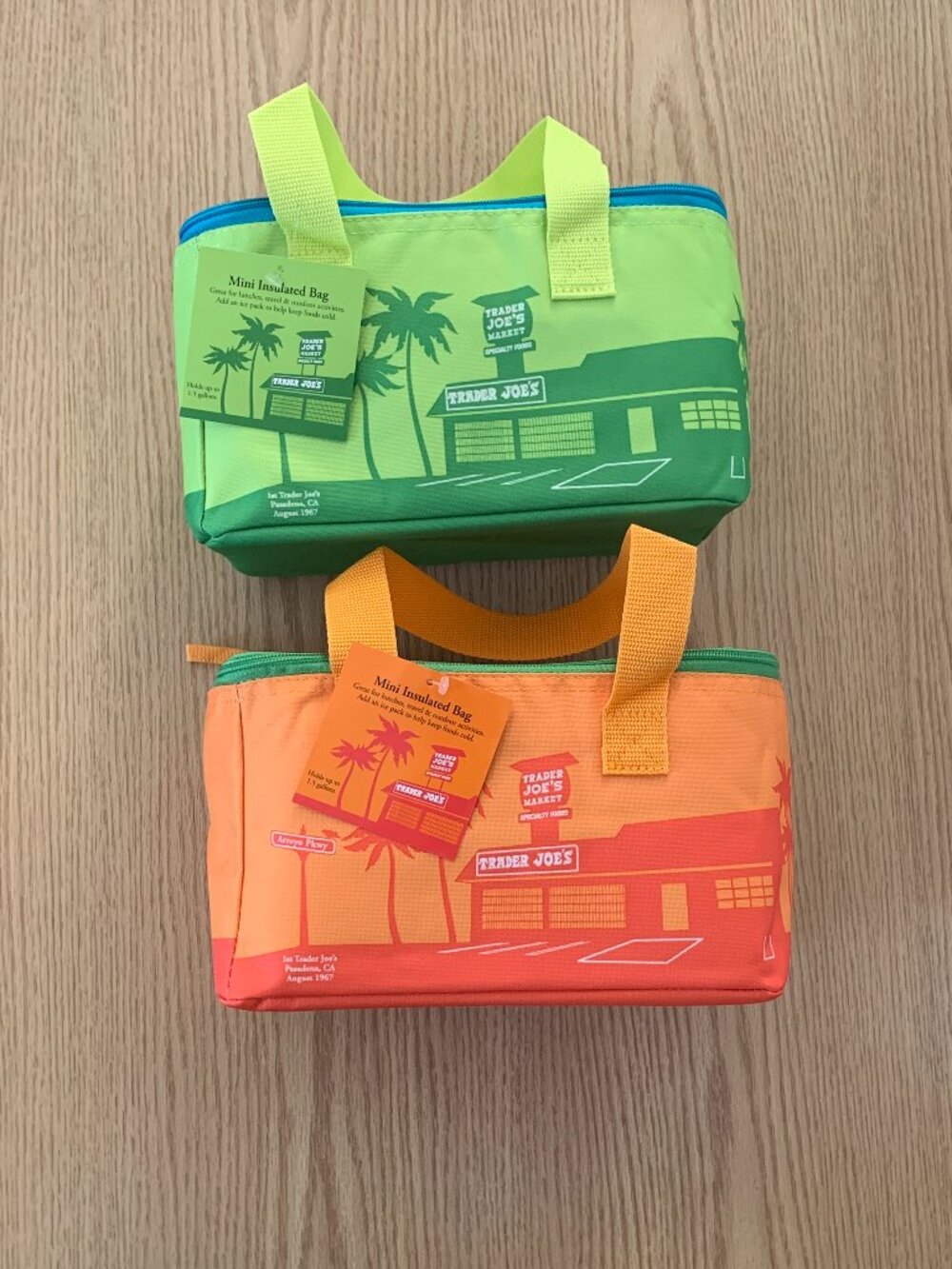 NWT Trader Joe's Mini Insulated Bag 1.5 Gallons Set of 2